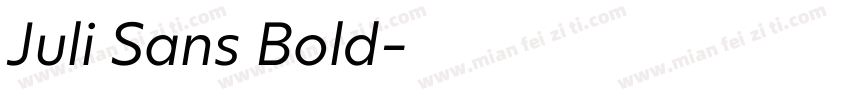 Juli Sans Bold字体转换